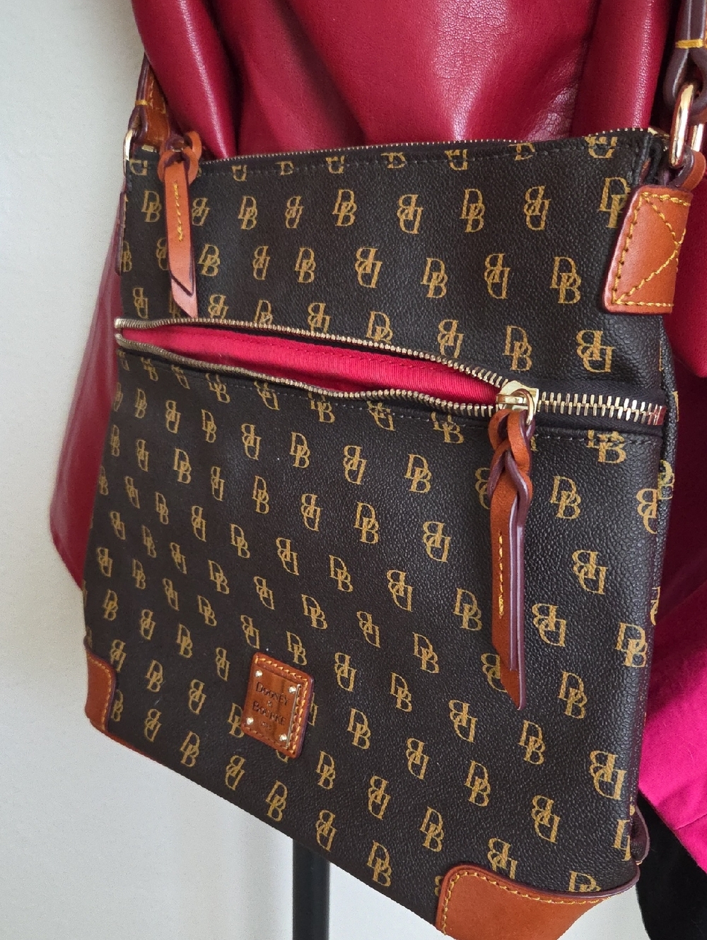 Dooney & Bourke Brown and Saddle Crossbody Bag